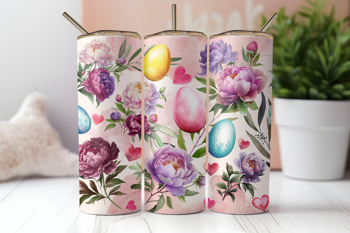 Digital Sublimation Designs - Easter — 20oz Skinny — Springtime Egg Bloom