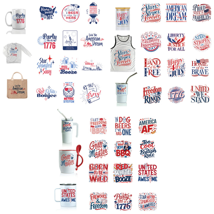 Multi Product Use - Digital Sublimation Designs - July 4th