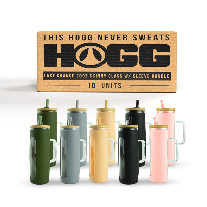 Last Chance 20oz Skinny Glass W/ Sleeve Bundle (10 Units) | Wholesale Bundle