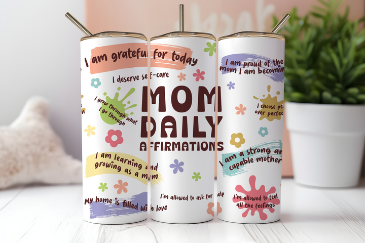 Assorted Ready to Press Sublimation Tumbler Prints (12 Pack) - Mother's Day 2025 — 20oz Skinny
