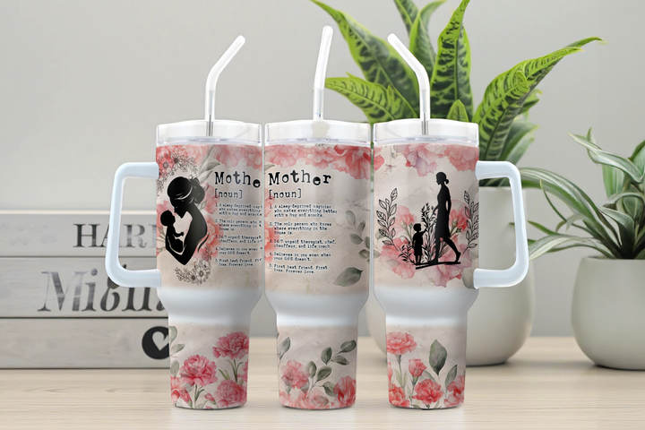 Digital Sublimation Designs - Mother's Day Tumbler Wrap — 40oz Traveler — Mother's Definition