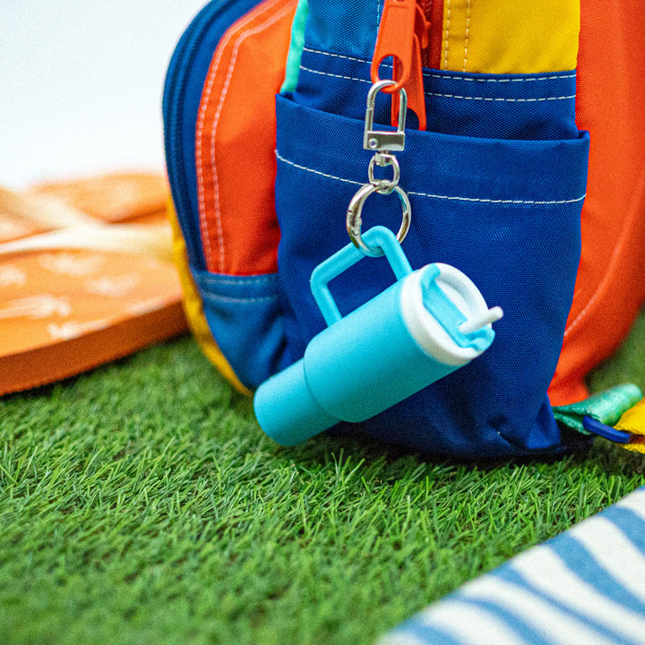 Mini Tumbler Chapstick Holder + Keychain - front view | sublimatable accessory blank