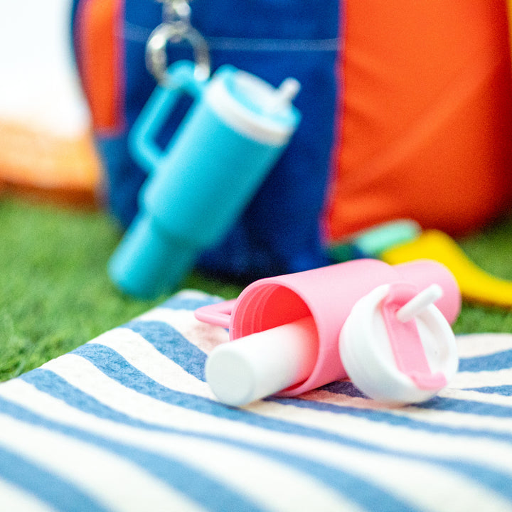 Mini Tumbler Chapstick Holder + Keychain - back view | sublimatable accessory blank