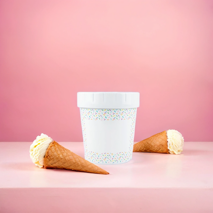 Sublimatable Ice Cream Container Case (24 Units) — Value Pack (24 units, 8 of Each Style)