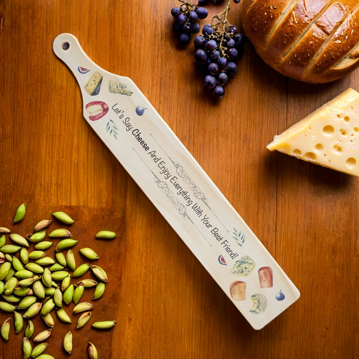Sublimatable Bamboo Cheese Board - front view | sublimatable personalized gift blank