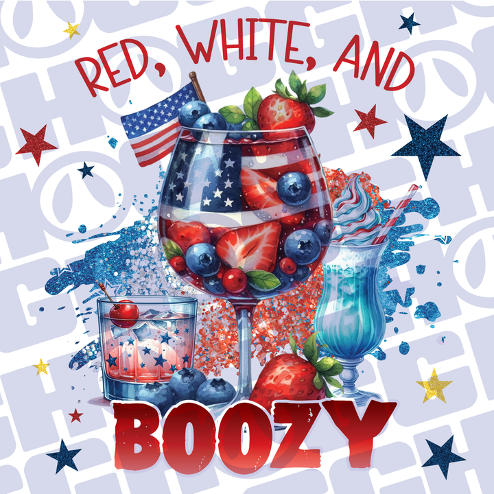Multi Product Use - Digital Sublimation Designs - Fourth of July — Red White and Boozy