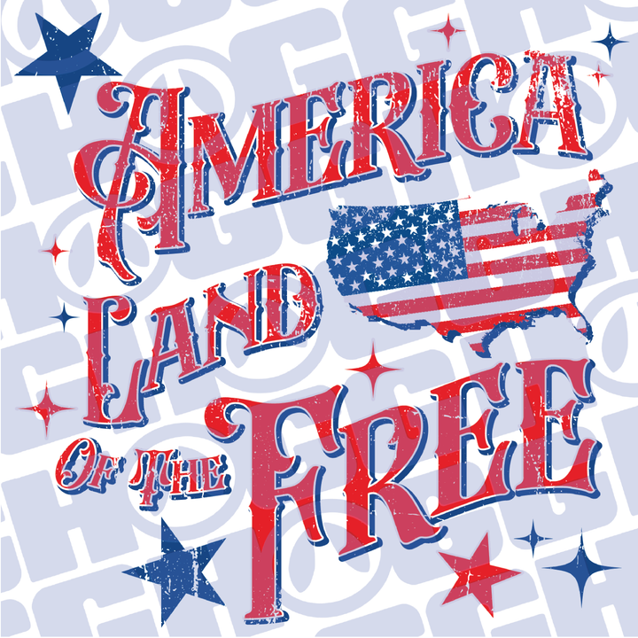 Multi Product Use - Digital Sublimation Designs - Fourth of July — Land of the Free