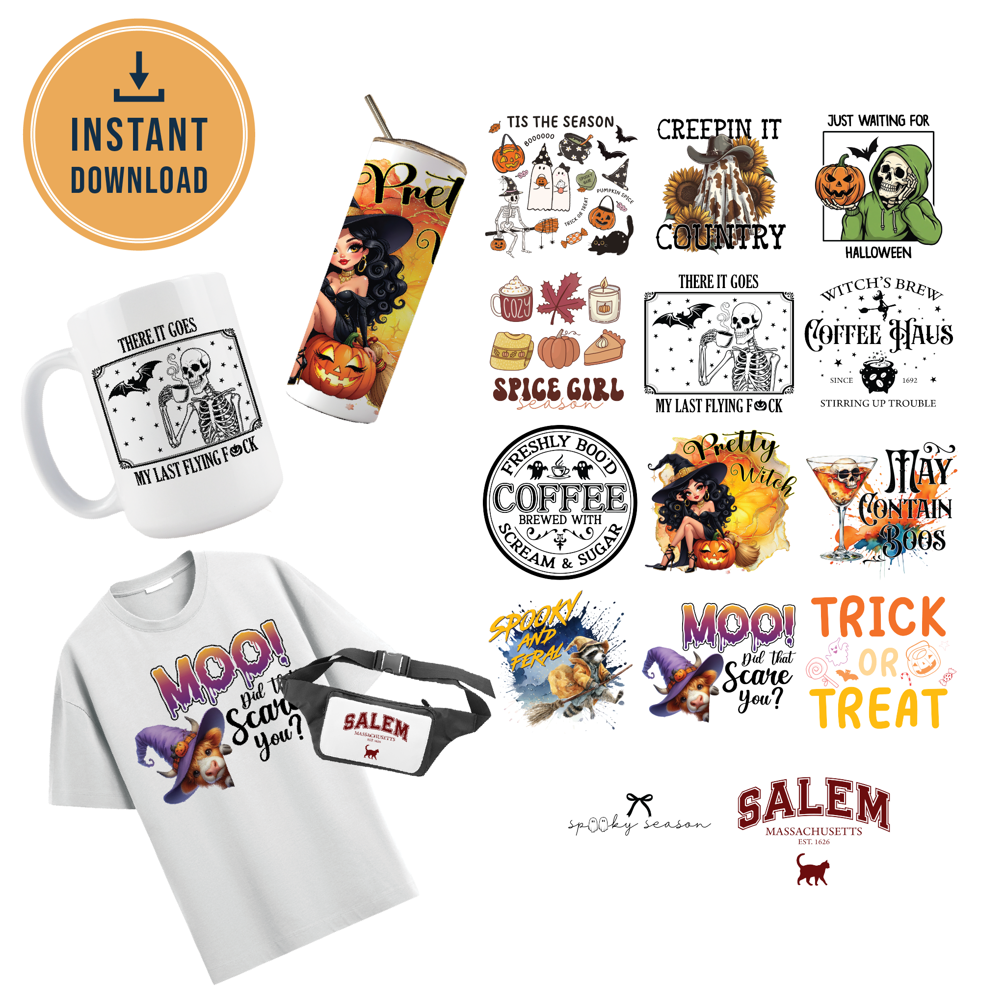 MULTI PRODUCT USE - DIGITAL SUBLIMATION DESIGNS - HALLOWEEN 2025