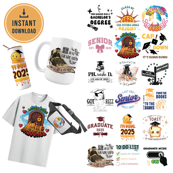 Multi Product Use - Digital Sublimation Designs - Graduation 2025