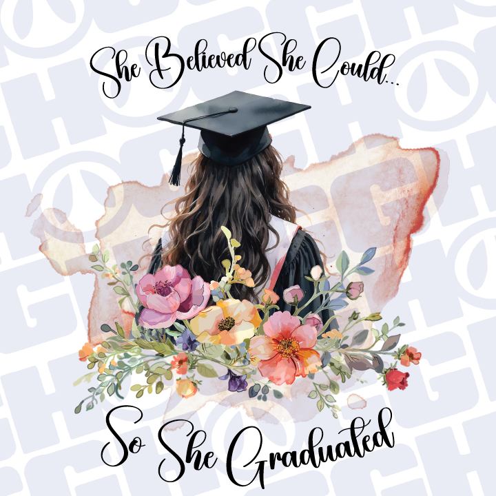 Multi Product Use - Digital Sublimation Designs - Graduation 2025 — Floral Watercolor Graduate