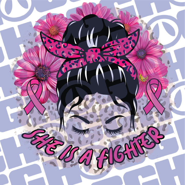 Multi Product Use - Digital Sublimation Designs - Breast Cancer Awareness — She is a Fighter