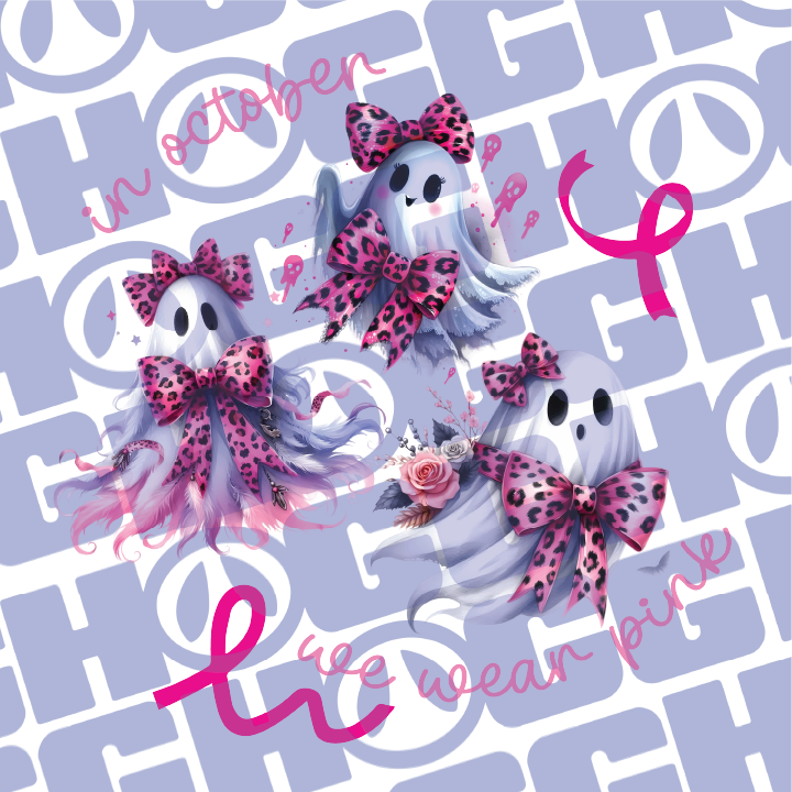 Multi Product Use - Digital Sublimation Designs - Breast Cancer Awareness — October Pink Ghost