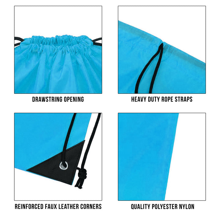 Nylon Draw String Bag (40 Pack) - alternate angle | sublimation blank