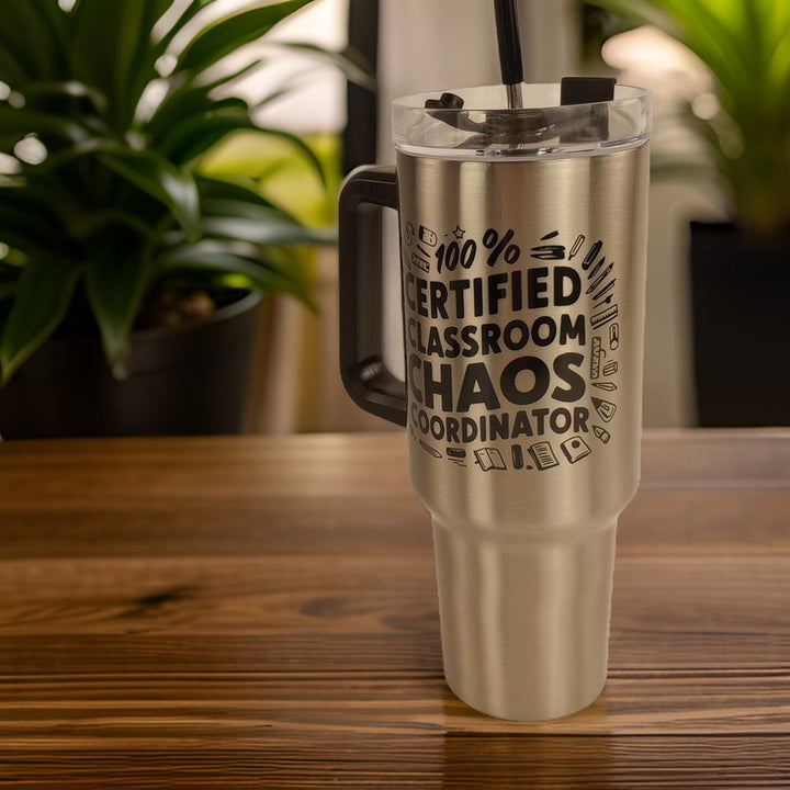 40oz Sublimatable Clear Traveler Tumbler