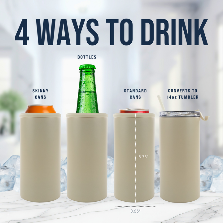 4 in 1 Powder Coated Can Cooler