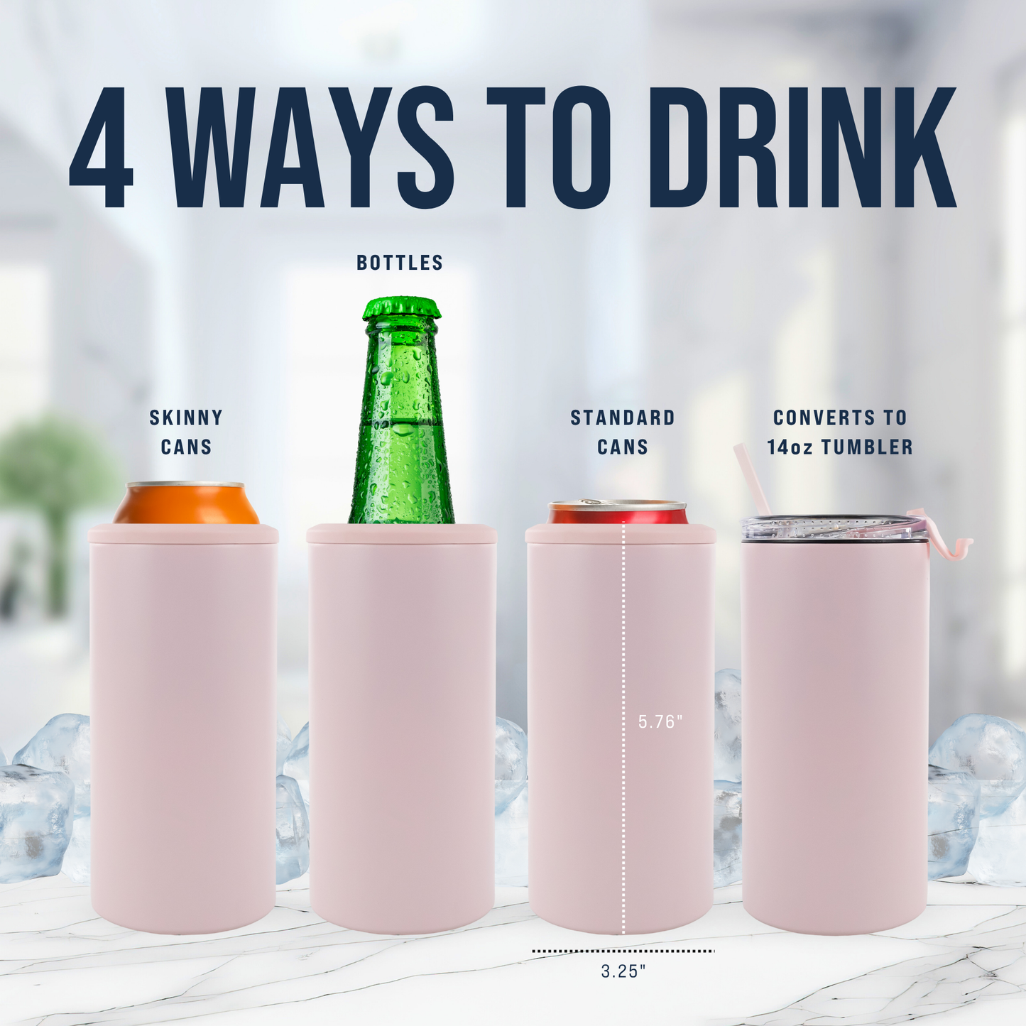 4 in 1 POWDER COATED CAN COOLER