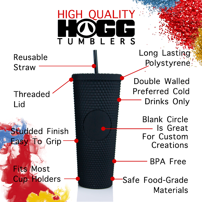 ***CLOSEOUT*** 24oz STUDDED TUMBLERS