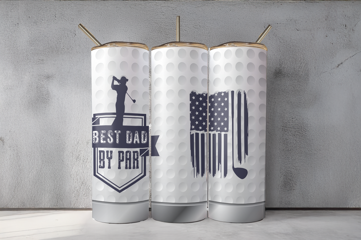 Digital Sublimation Designs - Father's Day 2025 Tumbler Wraps — 30oz Skinny — Best Dad By Par