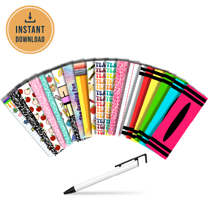 Digital Sublimation Designs - School Pen Wraps