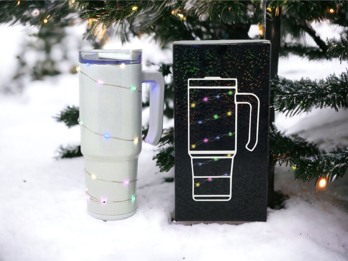 30oz SUBLIMATABLE CLEAR LIGHT UP GRIPPY TUMBLER