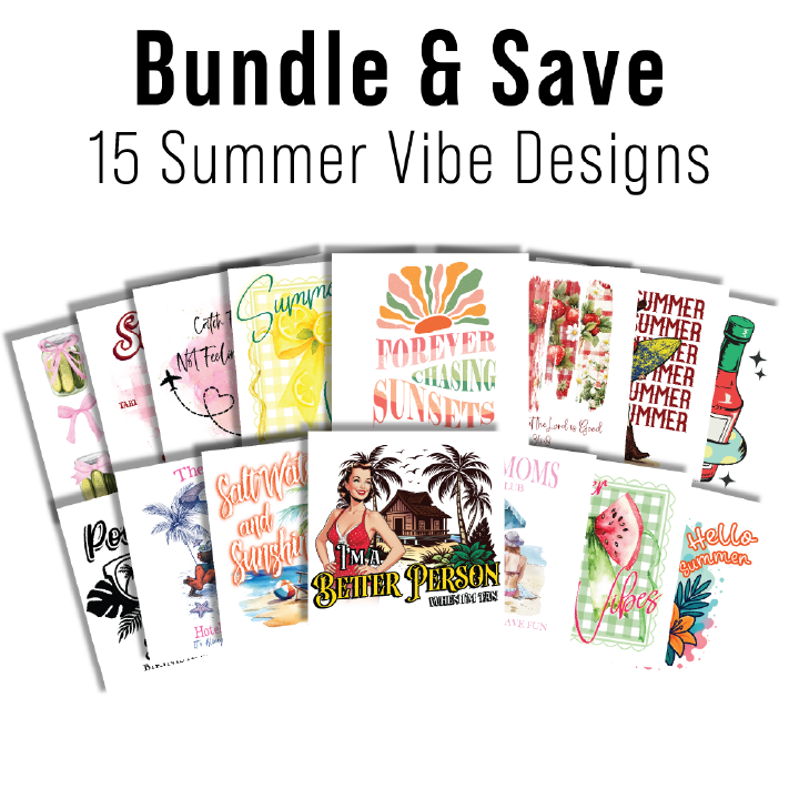 Multi Product Use - Digital Sublimation Designs - Summer Vibes — Bundle And Save All 15 Designs