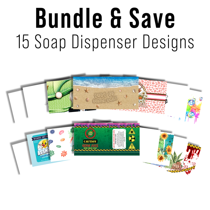 Digital Sublimation Designs - 18oz Soap Dispenser Wraps