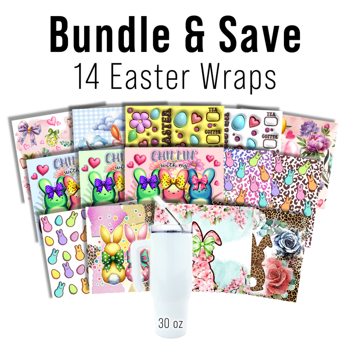 Digital Sublimation Designs - Easter — 30oz Grippy — Bundle and Save (All 14 Designs)