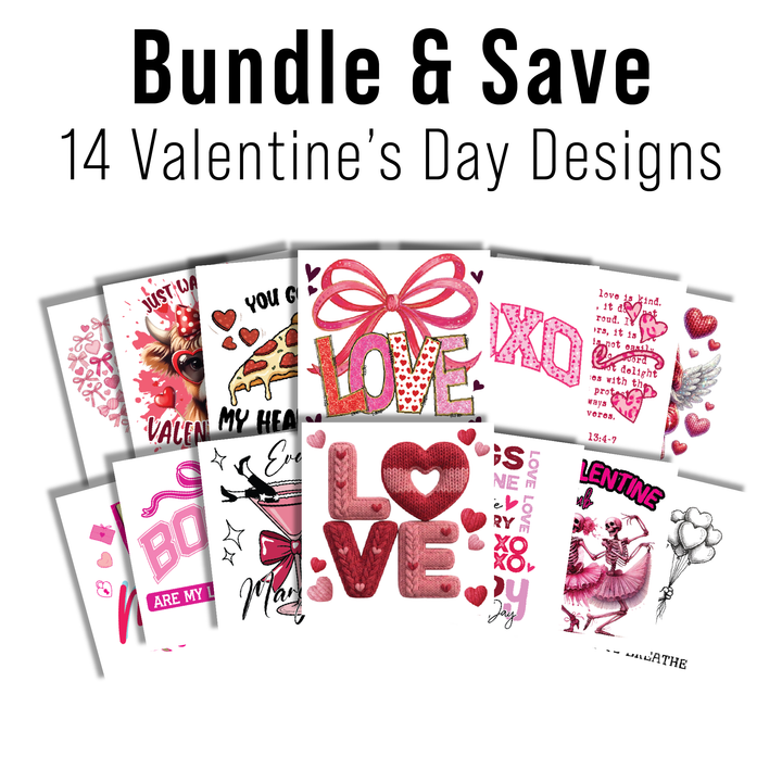 Multi Product Use - Digital Sublimation Designs - Valentine's Day — Bundle And Save All 14 Designs