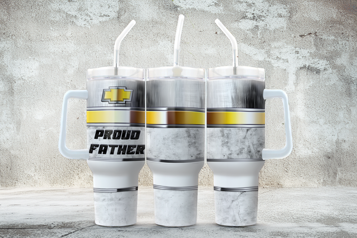 Digital Sublimation Designs - Father's Day 2025 Tumbler Wraps — 40oz Traveler — Proud Car Father