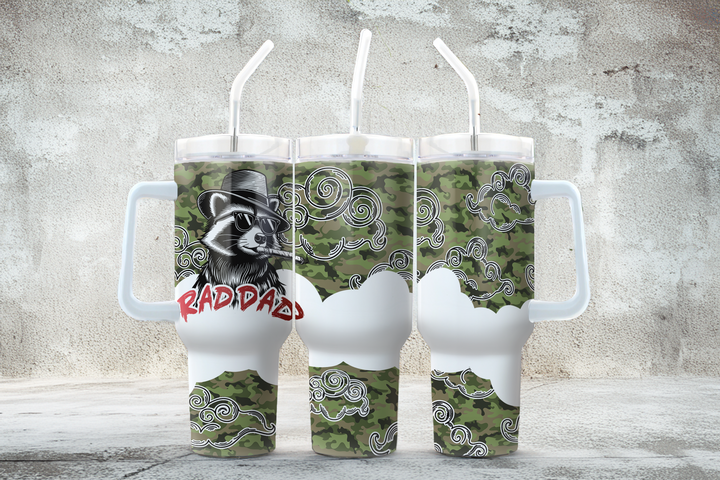 Digital Sublimation Designs - Father's Day 2025 Tumbler Wraps — 40oz Traveler — Rad Dad