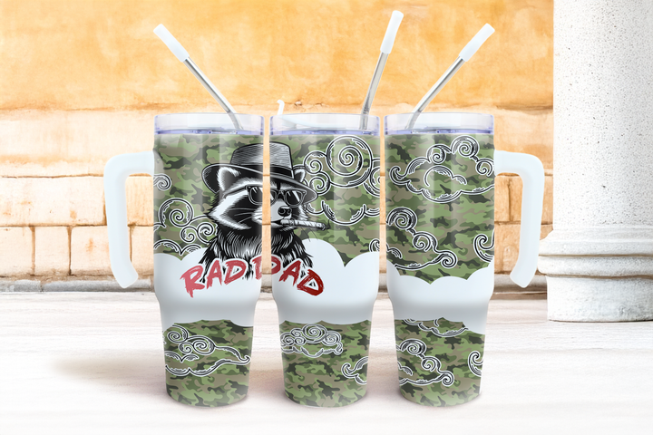 Digital Sublimation Designs - Father's Day 2025 Tumbler Wraps — 40oz Traveler — Rad Dad