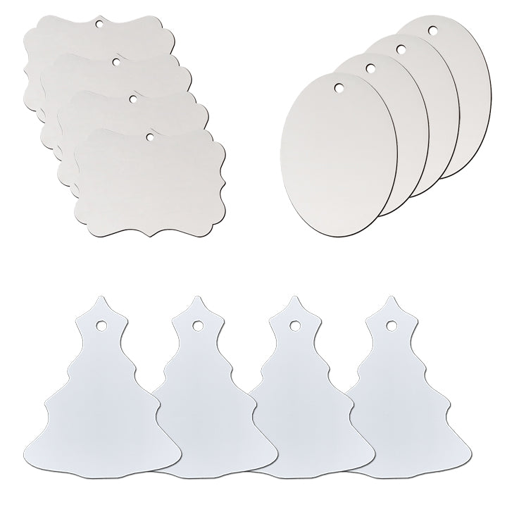 SUBLIMATABLE MDF ORNAMENTS - 4 PACK
