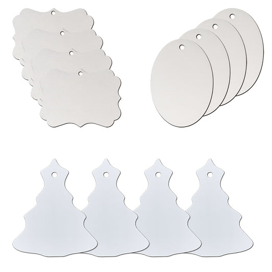SUBLIMATABLE MDF ORNAMENTS - 4 PACK