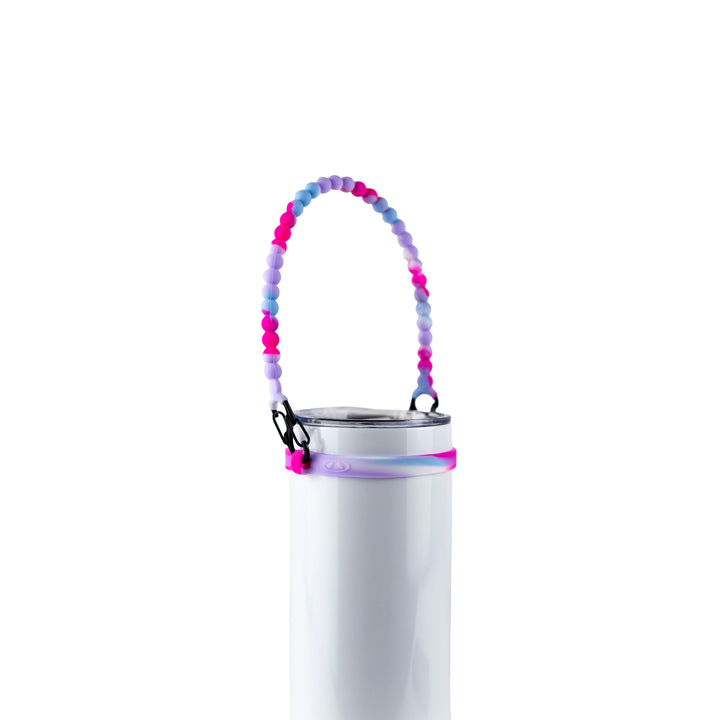Silicone Portable Rope Handle - Fits 3oz - 40oz Tumblers - front view | tumbler handle accessory
