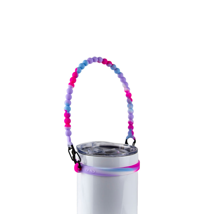 Silicone Portable Rope Handle - Fits 3oz - 40oz Tumblers - assembly view | tumbler handle accessory