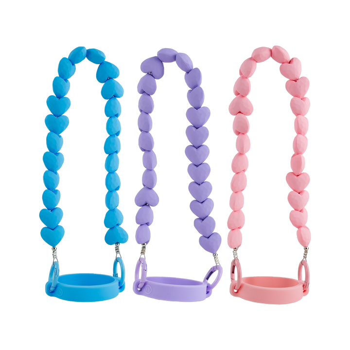 Silicone Portable Rope Handle - Fits 3oz - 40oz Tumblers — Multi Hearts 3 Pack