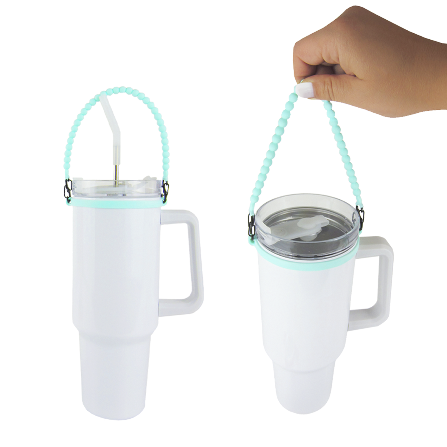 Silicone Portable Rope Handle - Fits 3oz - 40oz Tumblers — Multi Hearts 3 Pack