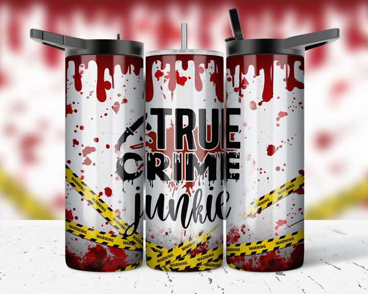 Assorted Ready to Press Sublimation Prints for 20oz Straight Skinny Tumblers (10 Pack) - True Crime