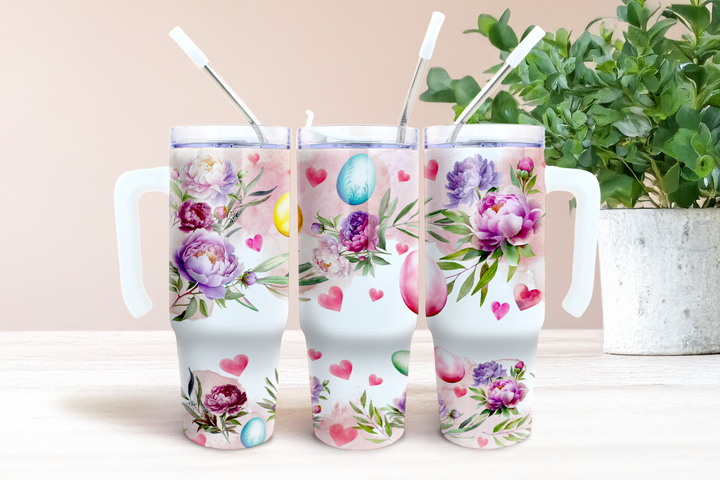 Digital Sublimation Designs - Easter — 30oz Grippy — Springtime Egg Bloom
