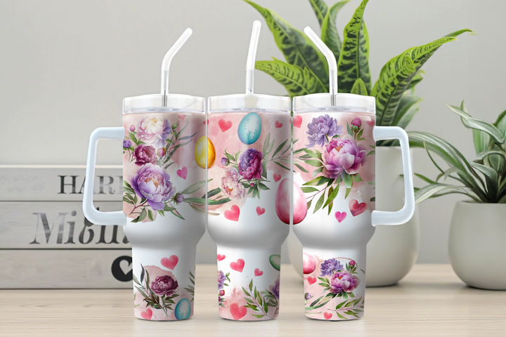 Digital Sublimation Designs - Easter — 30oz Grippy — Springtime Egg Bloom