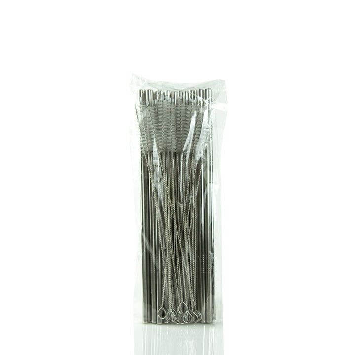 Hogg Stainless Steel Reusable Straws - 24 Pack + Cleaners - drinkware straw accessory