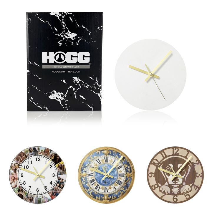 Sublimatable Marble Ceramic Clock - sublimatable personalized gift blank for personalized gifts and sublimation businesses