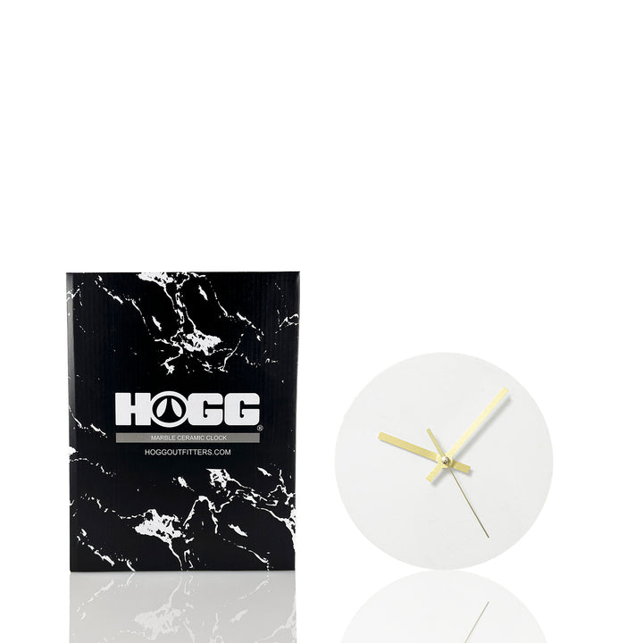 Sublimatable Marble Ceramic Clock - front view | sublimatable personalized gift blank