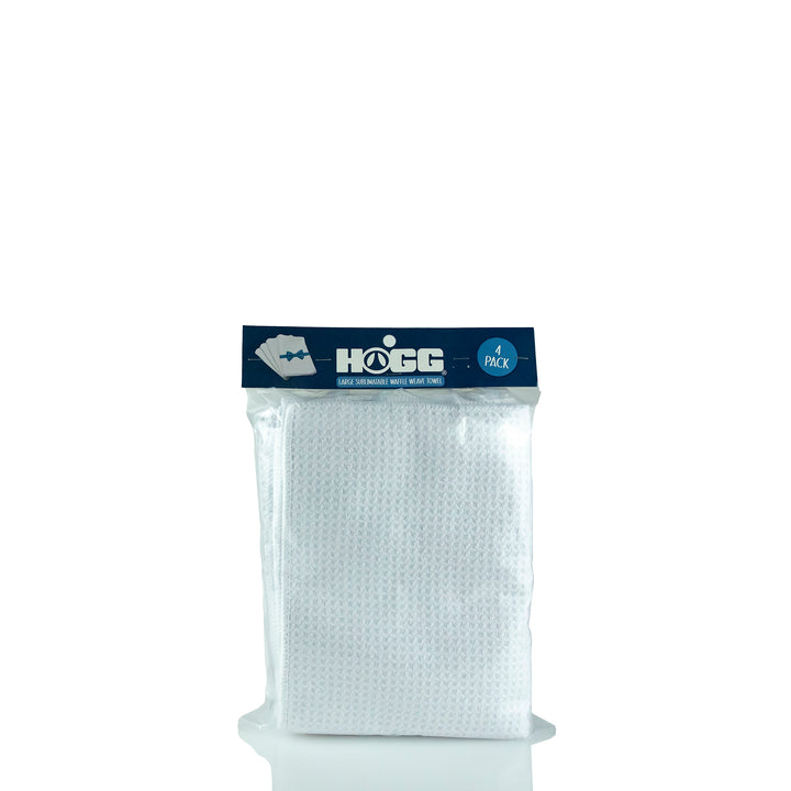 Large Sublimatable Waffle Weave Towel - 4 Pack - front view | sublimatable textile blank