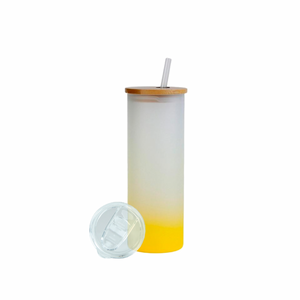 ***CLOSEOUT*** 20oz SUBLIMATABLE GRADIENT GLASS DUO SKINNY TUMBLER - YELLOW
