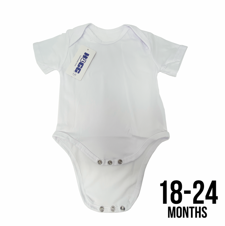 Sublimatable Onesie - top view | sublimatable apparel blank