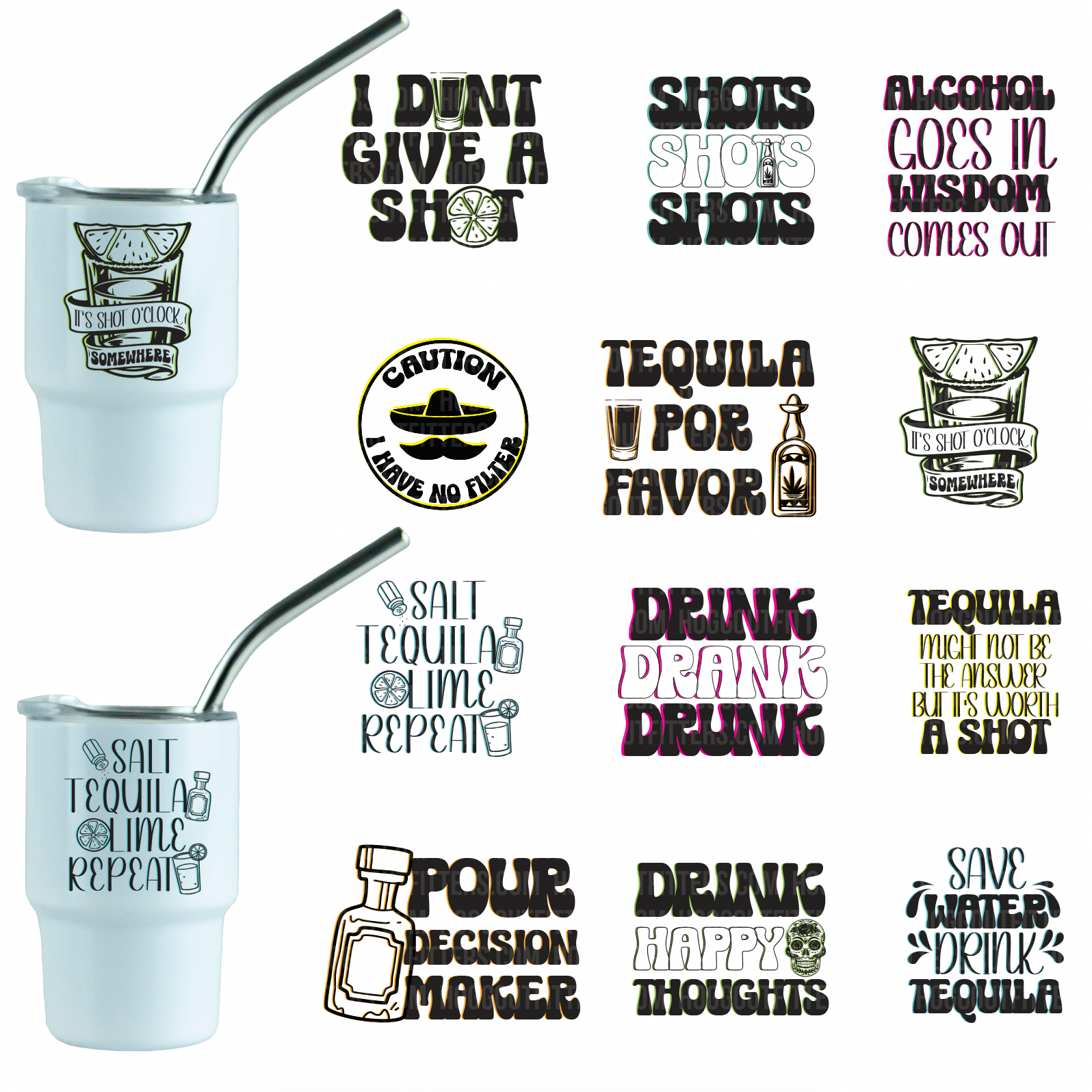 Shot Glass Sayings - Digital Sublimation Designs – The Stainless Depot