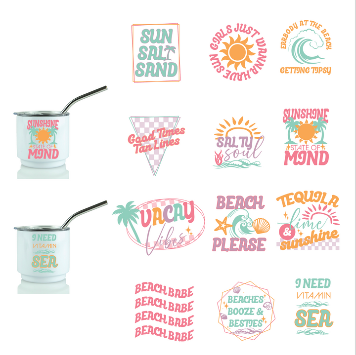 Shot Glass Sayings - Digital Sublimation Designs — Beach