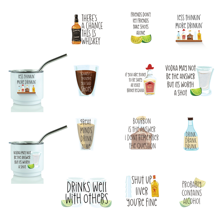 Shot Glass Sayings - Digital Sublimation Designs — Drinks