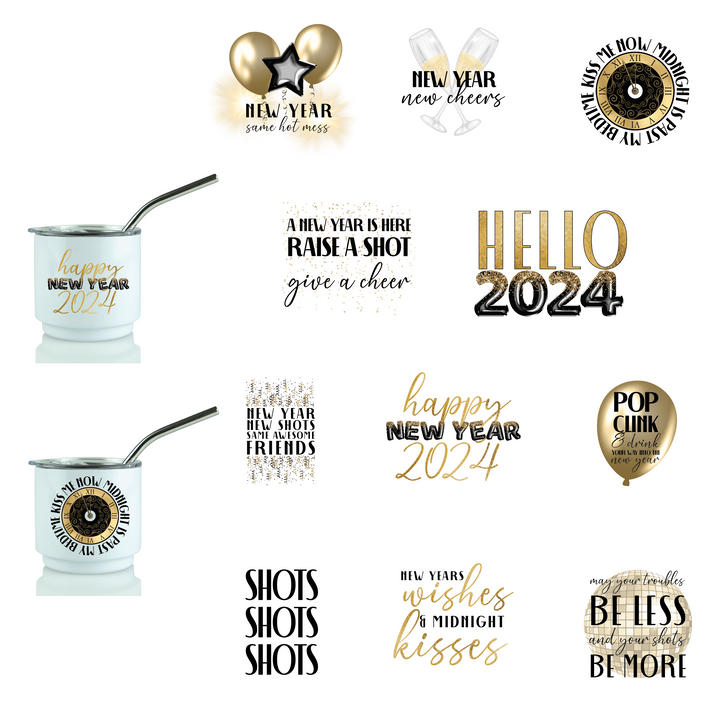 Shot Glass Sayings - Digital Sublimation Designs — New Years